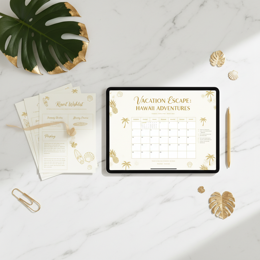 Vacation Planning Guide Mockup
